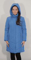 Womens Padded Hooded Teal Blue Coat db7023